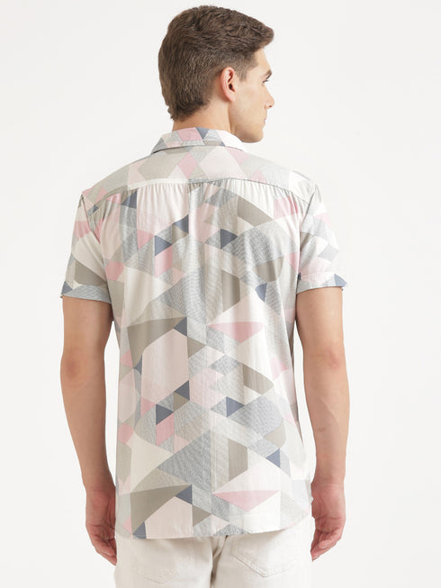 Multi-Colour Printed Short Sleeve Resort Shirt